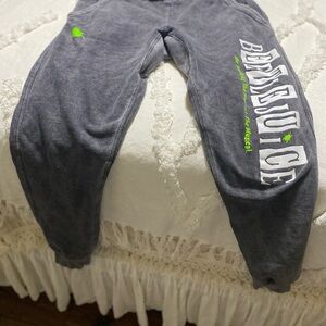 Gray Mens Bottoms with Beetlejuice Design
